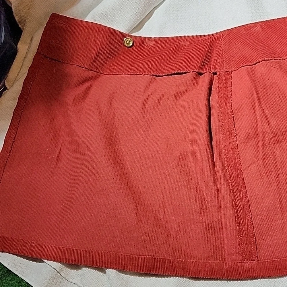 J.Crew Brick Red Corduroy Mini Skirt Size 6